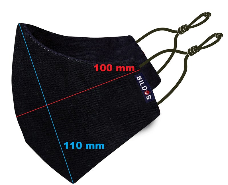 Bildos Cotton Mask For Kids (7 to 13 Years) with adjustable straps (Pack of 6) - Image 2