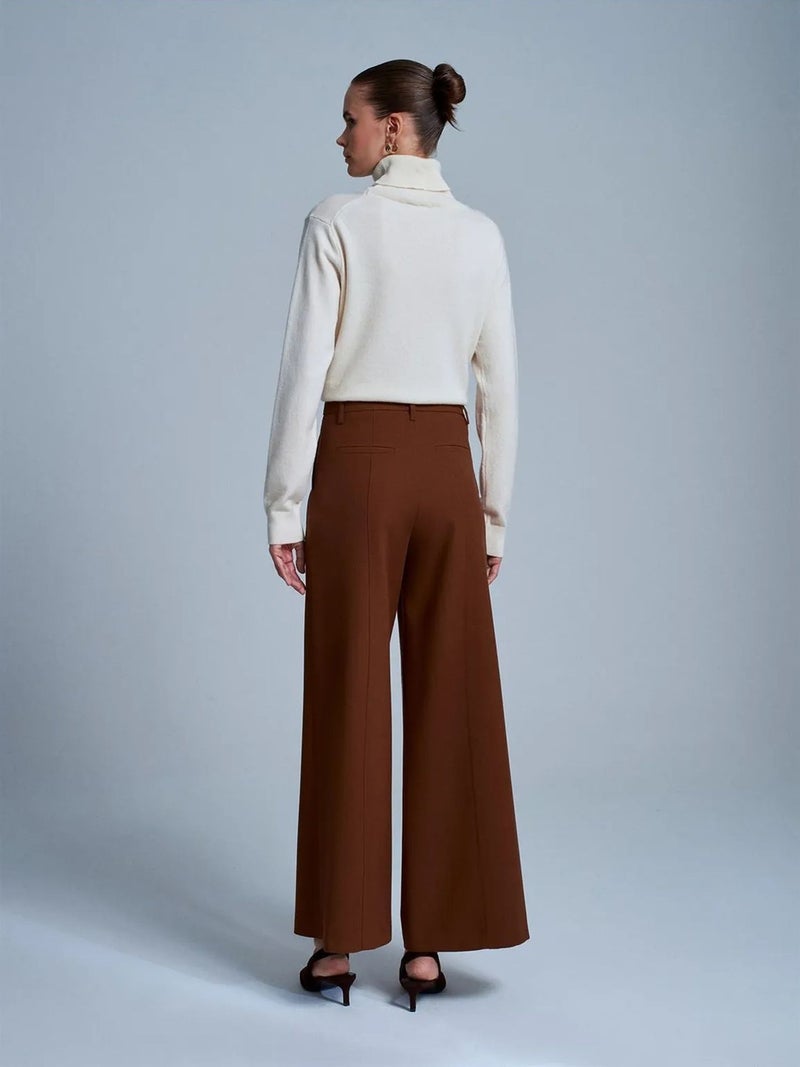 DILVIN Wide-Leg Crepe Trousers - Image 2