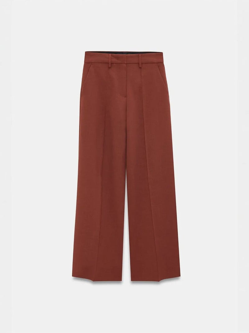 DILVIN Wide-Leg Crepe Trousers - Image 5