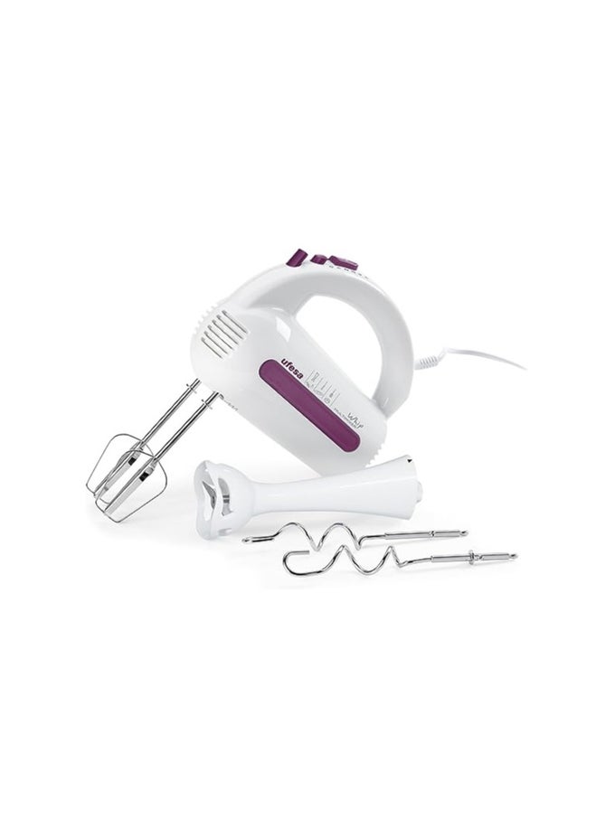 BV4626 HAND MIXER 220240V  ELECTRIC MIXER WITH STAINLESS STEEL BEATERS, LIGHTWEIGHT PLASTIC BODY, EASY TO STORE & CLEAN  WHITE