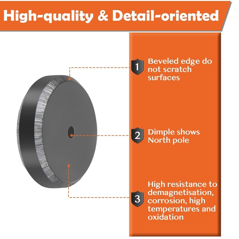 Anpro 120 Pcs Ceramic Industrial Magnets Hobby Craft Magnets-11/16 Inch (18mm) Round Magnet Disc for Refrigerator Button DIY Cup Magnet Craft Hobbies, Science Projects & School Crafts - Image 3