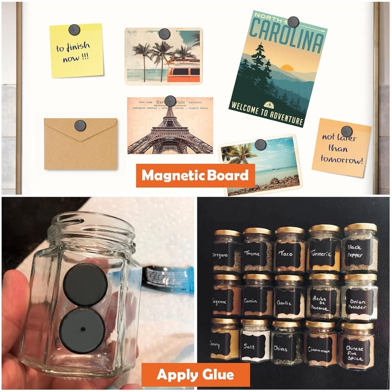 Anpro 120 Pcs Ceramic Industrial Magnets Hobby Craft Magnets-11/16 Inch (18mm) Round Magnet Disc for Refrigerator Button DIY Cup Magnet Craft Hobbies, Science Projects & School Crafts - Image 5