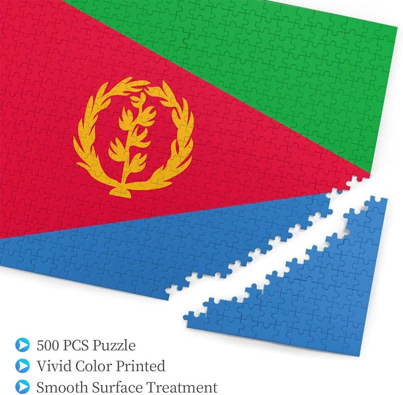 Eritrean Flag Jigsaw Puzzle 500 Pieces For Adults Home Decor 20 4 X 15 Inches - Image 3