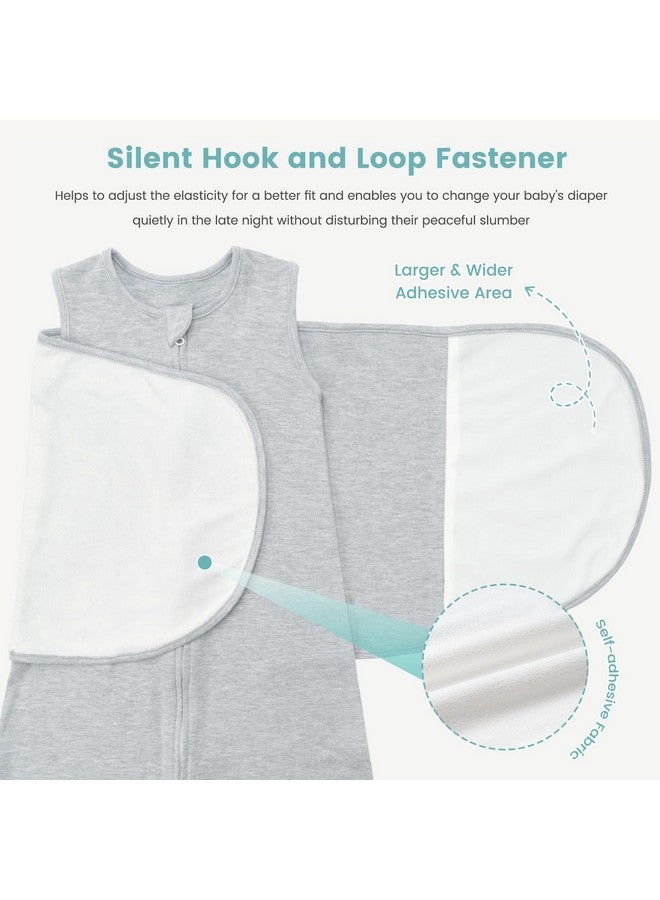 LILBESTIE Baby Swaddle Sleep Sack 1.0 Tog 3-in-1 Cotton Baby Swaddle Blanket Wrap for Newborns 0-6 Months Grey - Image 3