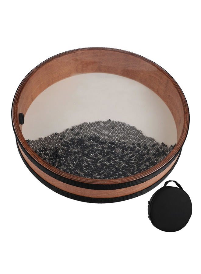 BGMUSER Ocean Drum 12 inch with Goatskin Drumhead,Steel&Plastic Wave Bead,Bag, Sound Healing Instrument for Yoga Meditation Relaxation - Image 1