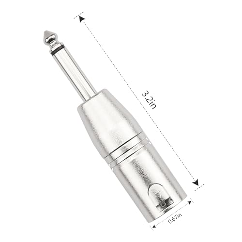 FNKTQL 1/4 Inch TS Mono to XLR Adapter, Male XLR to 6.35mm Quarter Inch Unbalanced Audio Connector Compatible with Stereo,Microphone,Mixer-2 Pack - Image 4