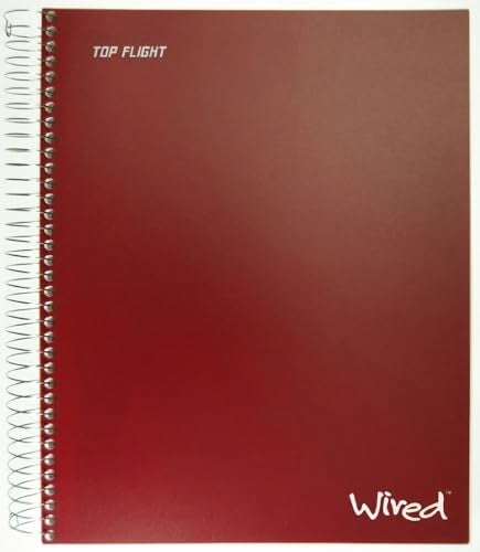 Top Flight Wired 5-Subject Wirebound Notebook with 8 Pockets, 160 Sheets, College Rule, 11 x 8.875 Inches, 1 Notebook, Cover May Vary (33182) - Image 5