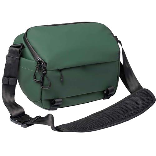 INNOREL Camera Sling Bag,DSLR/SLR/Mirrorless Travel Waterproof Camera Bags Case Crossbody for Photographers with Tripod Holder and Removable Modular Inserts,6 Liters,Green - Image 1