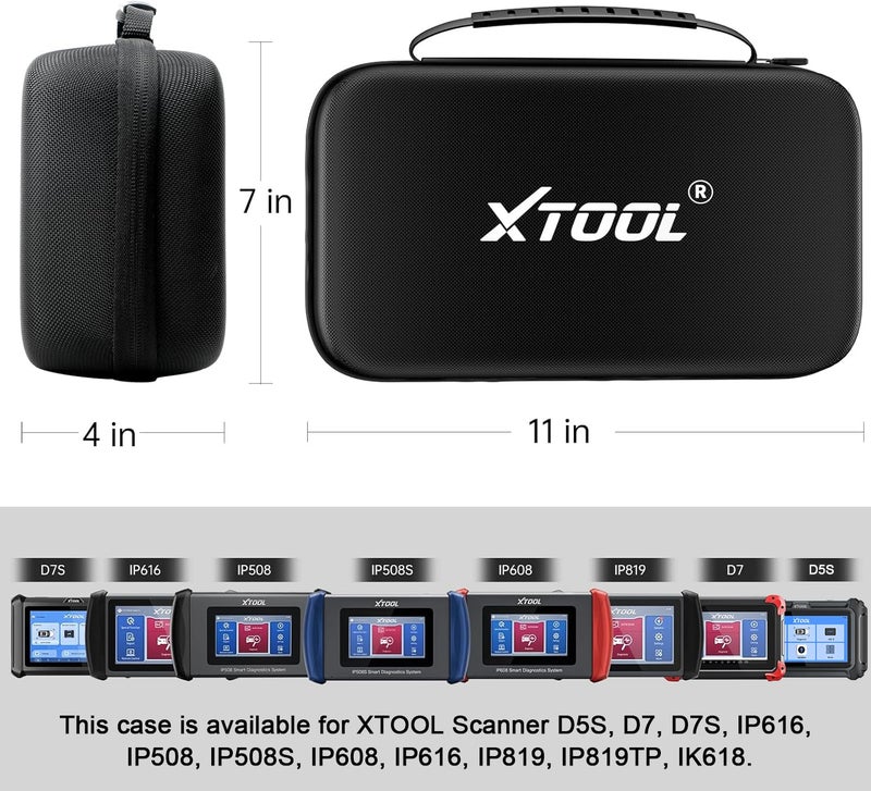XTOOL Carrying Case for OBD2 Scanner Diagnostic Tool, Waterproof Car Scanner Tool Protective Bag Compatible with D5S, D7, D7S, IP508, IP508S, IP608, IP616, IP819, IP819TP, IK618, Size 11''x 7''x 4'' - Image 2