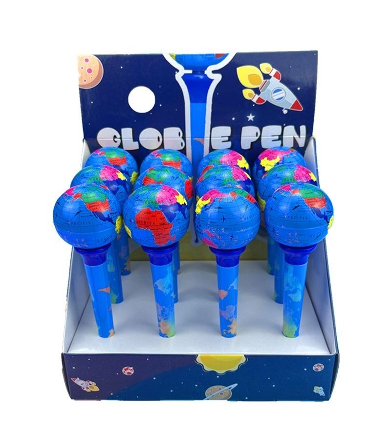 Black Ballpoint Pen Rotating Globe Design Fatigue Relief Funny Gift - Image 2