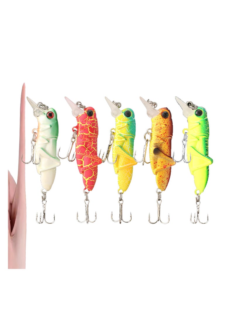 SYOSI Fishing Topwater Lures Fishing Lures Kit, for Bass Hard Bait for Bass Fishing Swimbait Lures for Freshwater Saltwater Artificial Grasshopper,   Fishing Accessories Tackle Boxes  - Image 1