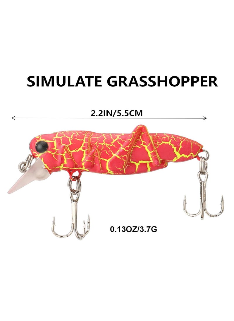 SYOSI Fishing Topwater Lures Fishing Lures Kit, for Bass Hard Bait for Bass Fishing Swimbait Lures for Freshwater Saltwater Artificial Grasshopper,   Fishing Accessories Tackle Boxes  - Image 2