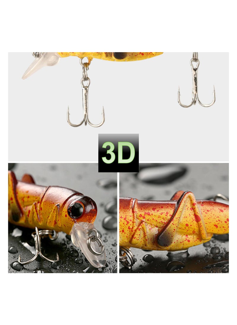 SYOSI Fishing Topwater Lures Fishing Lures Kit, for Bass Hard Bait for Bass Fishing Swimbait Lures for Freshwater Saltwater Artificial Grasshopper,   Fishing Accessories Tackle Boxes  - Image 3