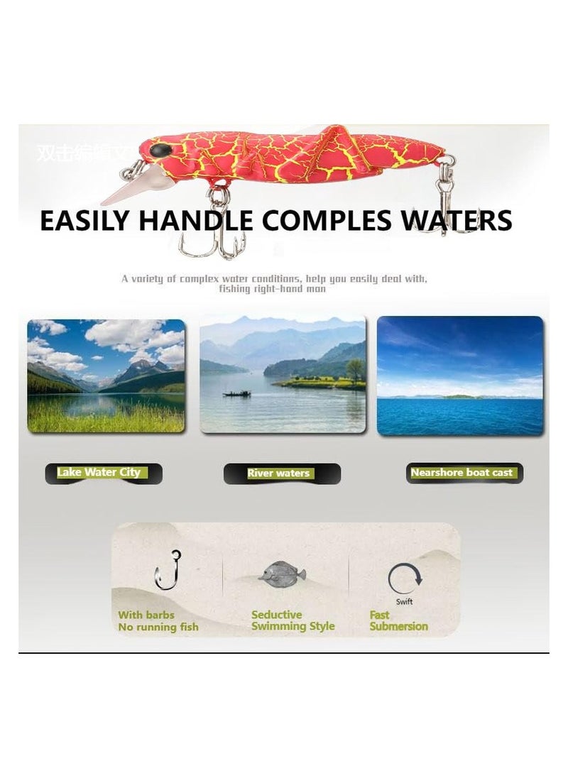 SYOSI Fishing Topwater Lures Fishing Lures Kit, for Bass Hard Bait for Bass Fishing Swimbait Lures for Freshwater Saltwater Artificial Grasshopper,   Fishing Accessories Tackle Boxes  - Image 4