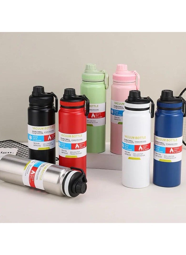 VIO - Stainless Steel Portable Sports Water Bottle Hot Cold Thermos Flask Thermosteel Water Bottle 800ml for Men Women Steel Bottle Thermos Water Bottles Ideal for School Office Home Travel Car - Image 1