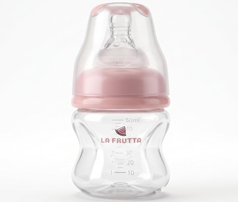 La Frutta La Fruta Comfort Plastic Bottle, Anti-Colic Air System for 0+ Months, 60ml Capacity, with Soft Silicone Teat, BPA-Free - Image 2