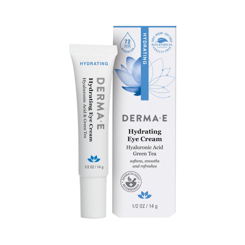 derma-e Derma E Hydrating Eye Cream  Firming and Lifting Hyaluronic Acid Treatment  Under Eye and Upper Eyelid Cream Reduces Puffiness and Appearance of Fine Lines 05 oz