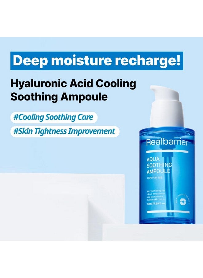 Real Barrier Aqua Soothing Ampoule 1.69 Fl Oz, Cooling Soothing Moisturizing Facial Serum for Sensitive Dry Skin, Hyaluronic acid Ceramide Hydrating Face Moisturizer for Dewy Skin, Korean Skin Care - Image 2