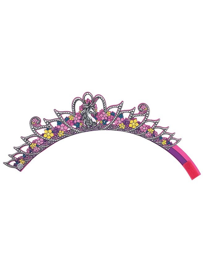 LIONTOUCH Unicorn Princess Crown For Girls Pink Pretend Play Foam Toy In Medieval Style For Children And Toddlers With Flower Decoration Dress Up Cosplay & Royal Costumes For Kids - Image 5