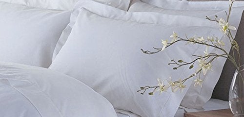 LINENWALAS 300 TC King Size Cotton King Bedsheet with 2 Pillow Covers, Luxury Solid Bedsheets in White, Soft and Smooth (100" X 108") - Image 2