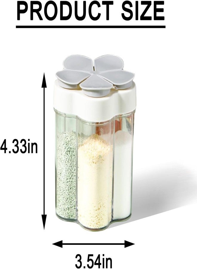 GION Table Top Masala Dabba Containers Jars Spice Box Home & Kitchen Seasoning Box Spice Rack Plastic 5 Condiment Jars with Cover (1) - Image 2