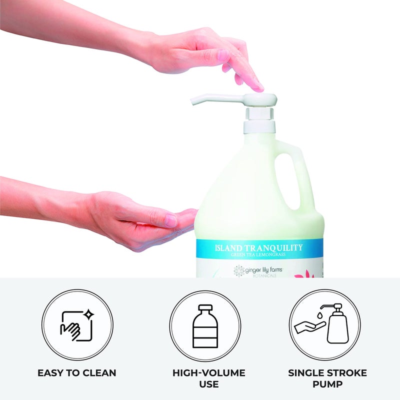 ginger lily farms مضخة جينجر ليلي فارمز المتميزة بسعة جالون، تضخ أونصة واحدة لكل ضغطة، تناسب معظم زجاجات وعبوات الجالون القياسية - Image 5