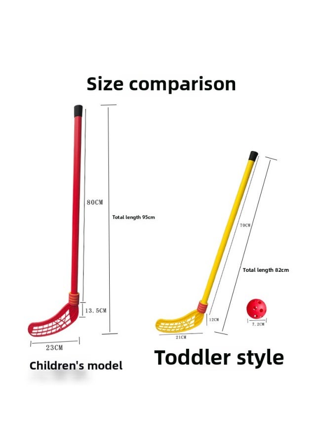 Generic - Children's Hockey Stick Suit Toy Kindergarten Sports Catch Stick Indoor Outdoor Games Interactive Games-Colour:Children's Red Hockey Stick - Image 1