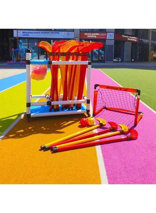 Generic - Children's Hockey Stick Suit Toy Kindergarten Sports Catch Stick Indoor Outdoor Games Interactive Games-Colour:Children's Red Hockey Stick - Image 1