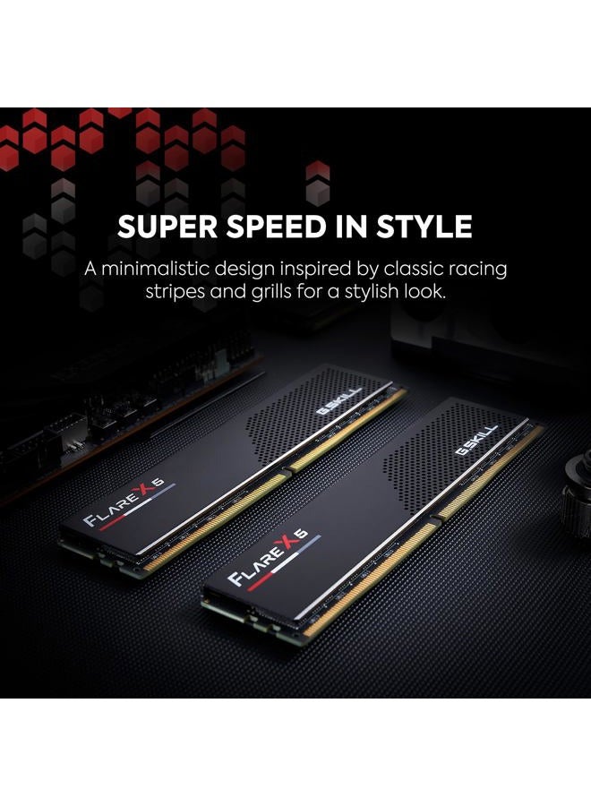G.Skill Flare X5 Series (AMD Expo) DDR5 RAM 32GB (2x16GB) 6000MT/s CL30-36-36-96 1.35V Desktop Computer Memory UDIMM - Matte Black (F5-6000J3036F16GX2-FX5) - Image 3