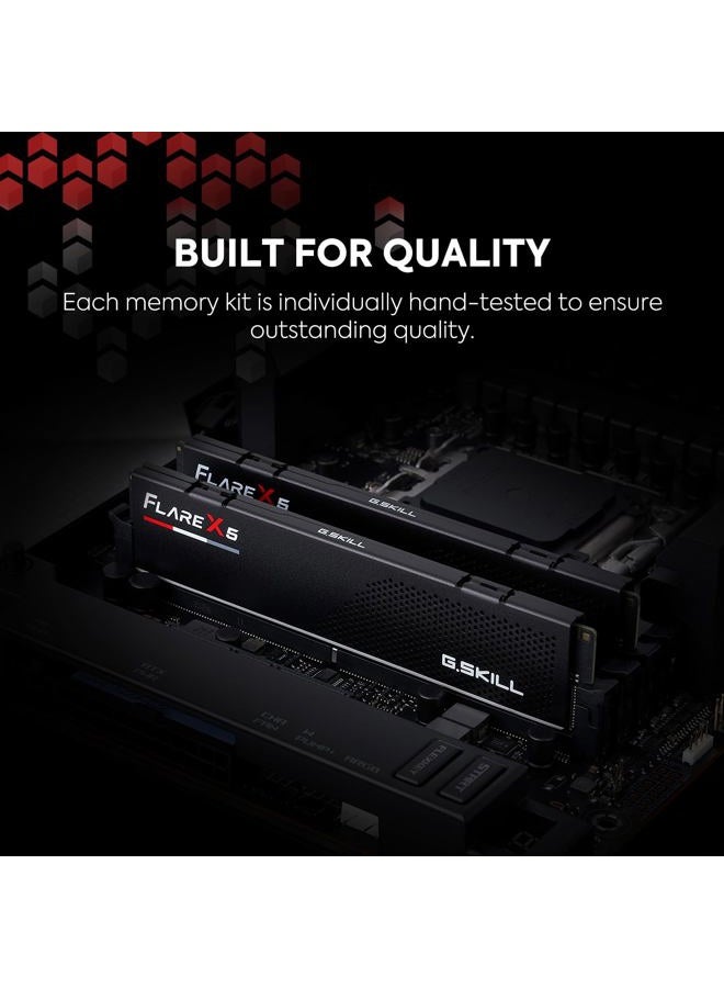 G.Skill Flare X5 Series (AMD Expo) DDR5 RAM 32GB (2x16GB) 6000MT/s CL30-36-36-96 1.35V Desktop Computer Memory UDIMM - Matte Black (F5-6000J3036F16GX2-FX5) - Image 5