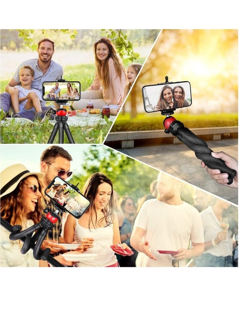 ELTRAZONE Flexible Tripod, 12 Inch Phone Tripod for iPhone and Android Phone, Action Camera Tripod for GoPro Canon Nikon DSLR - Image 5