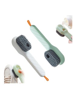 Bukela Multifunctional Liquid Shoe Brush,  Scrub Brushes for Cleaning, Liquid Adding Soft Fur Cleaning Brush, Multifunctional Laundry Brush with Liquid Box for Washing Shoes Clothes(White+Green)  - Image 1