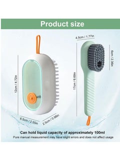 Bukela Multifunctional Liquid Shoe Brush,  Scrub Brushes for Cleaning, Liquid Adding Soft Fur Cleaning Brush, Multifunctional Laundry Brush with Liquid Box for Washing Shoes Clothes(White+Green)  - Image 4