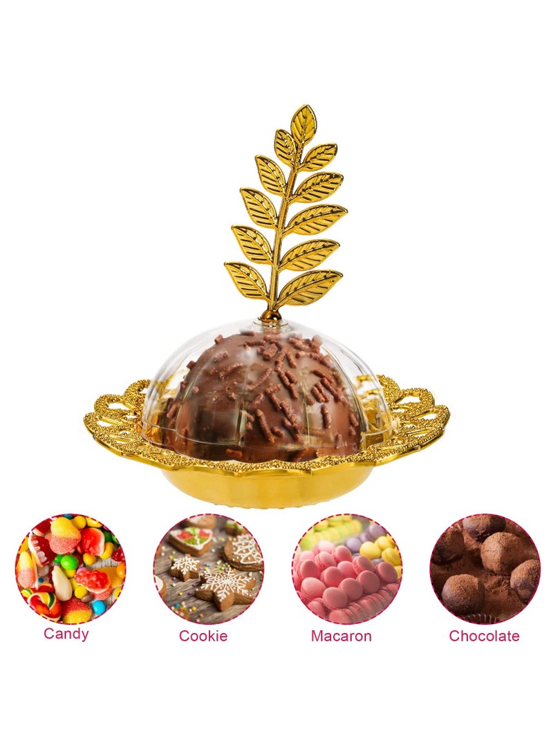 12 Pack Party Favor Candy Boxes with Leaf Dome, Gold Decorative Plastic Candy Storage Containers, Fillable Candy Holders for Chocolates, Cake Dessert, Baby Shower, Birthday Party Supplies - Image 4