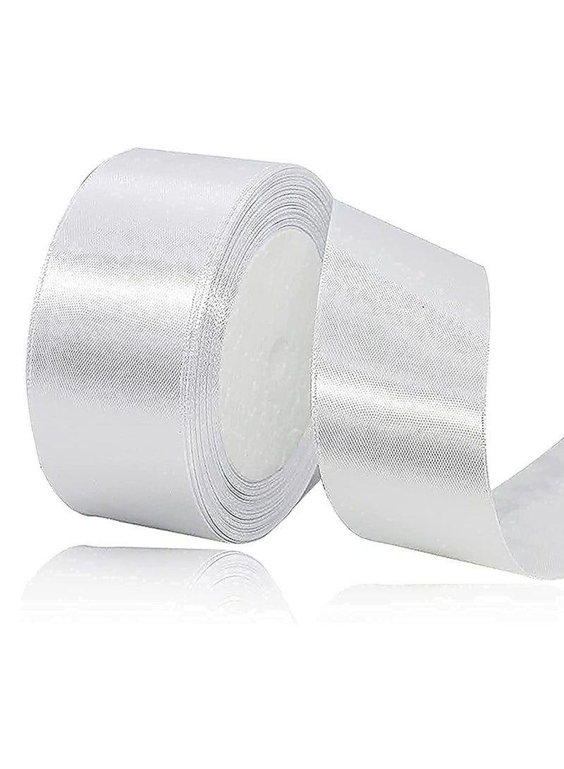 Vanilla Satin Ribbon, 38mm x 25yd Fabric Polyester Ribbon for Gift Wrapping, Party Favors, Wedding Decorations, Bow Making, Bouquets, Sewing Projects & Craft Supplies - Image 1