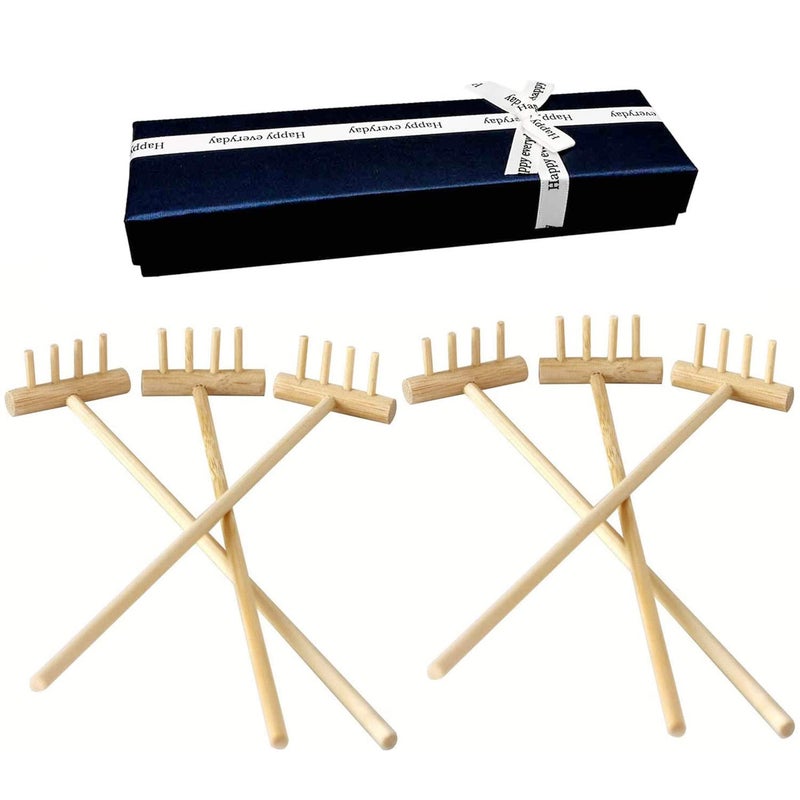 BangBangDa Mini Zen Garden Bamboon Rake - Tabletop Rock Sand Garden Tools Accessories Small Sandbox Kits Japanese Zen Gift for Birthday - Image 1