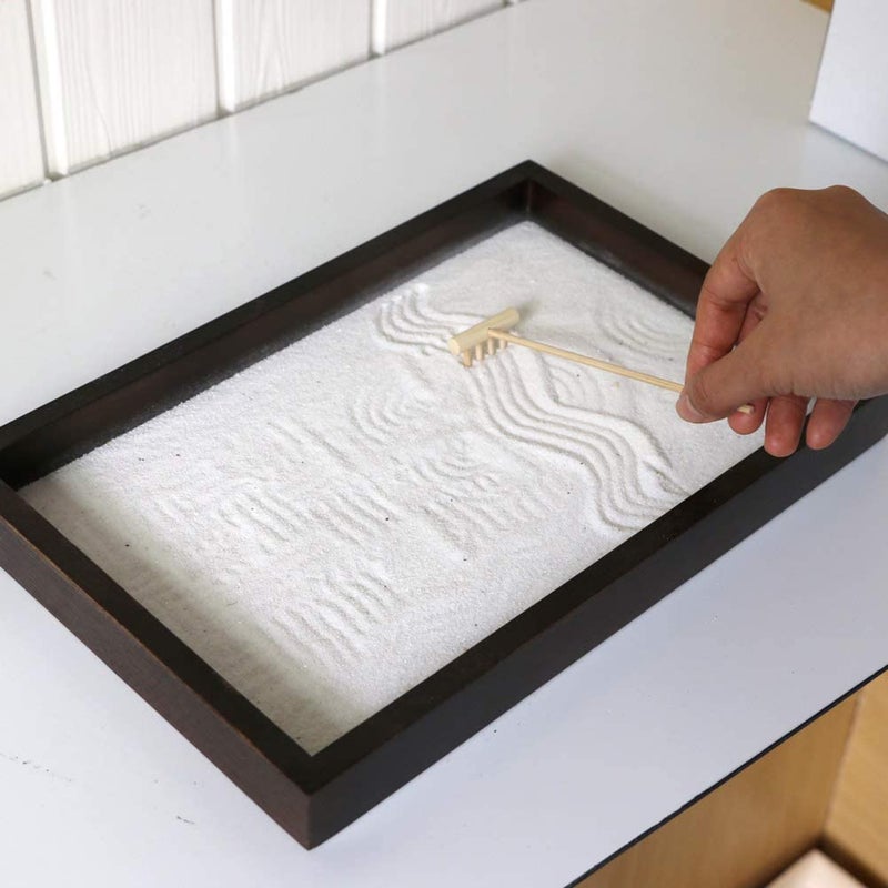 BangBangDa Mini Zen Garden Bamboon Rake - Tabletop Rock Sand Garden Tools Accessories Small Sandbox Kits Japanese Zen Gift for Birthday - Image 4