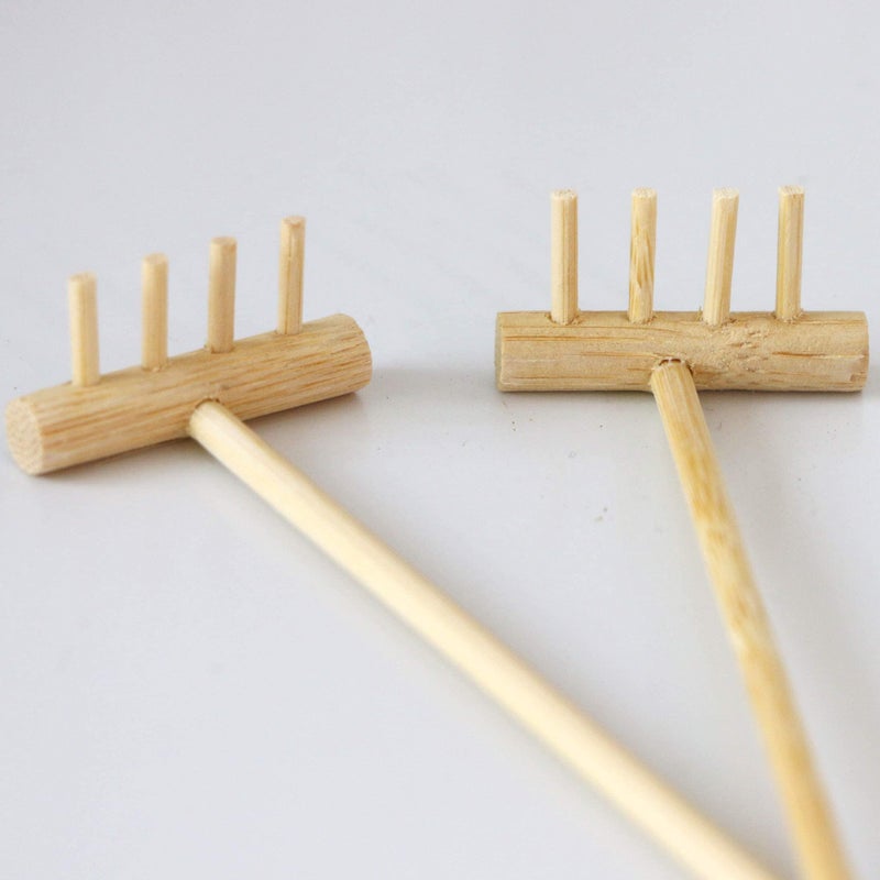 BangBangDa Mini Zen Garden Bamboon Rake - Tabletop Rock Sand Garden Tools Accessories Small Sandbox Kits Japanese Zen Gift for Birthday - Image 5