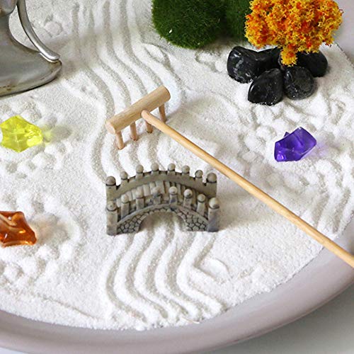 BangBangDa Mini Zen Garden Bamboon Rake - Tabletop Rock Sand Garden Tools Accessories Small Sandbox Kits Japanese Zen Gift for Birthday - Image 2