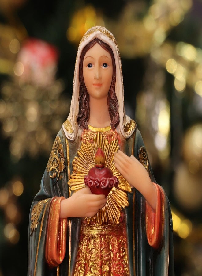 Zayton Virgin Mary Statue Sacred Heart Figure Resin Sculpture 13.5 inch Savior Figurine Catholic Religious Gift Home Chapel Decoration - Image 3