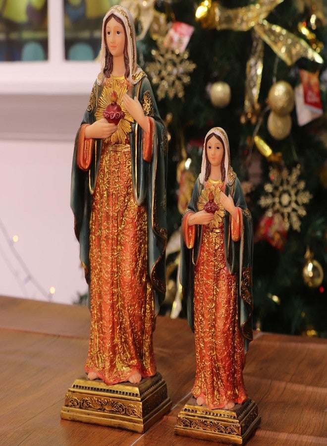 Zayton Virgin Mary Statue Sacred Heart Figure Resin Sculpture 13.5 inch Savior Figurine Catholic Religious Gift Home Chapel Decoration - Image 5