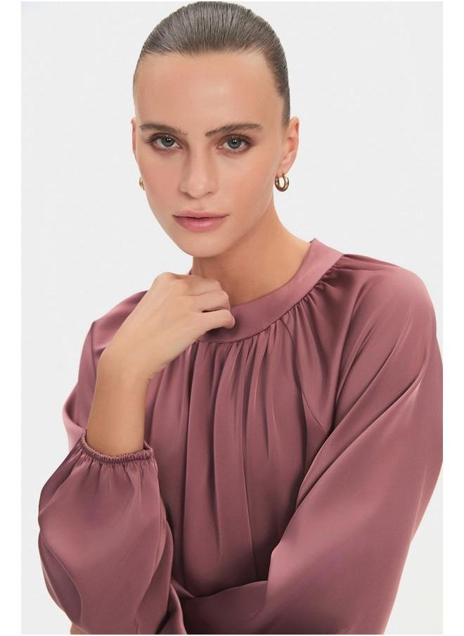 JUNE Ruffled Satin Maxi Dress - Image 5