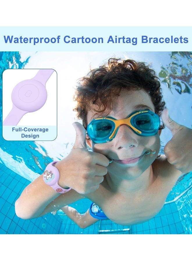 Waterproof for AirTag Bracelet for Kid, Soft Silicone Cartoon for AirTag Holder for Kids with Hidden Design - Image 4