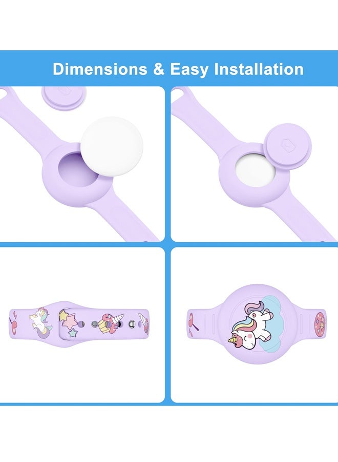Waterproof for AirTag Bracelet for Kid, Soft Silicone Cartoon for AirTag Holder for Kids with Hidden Design - Image 3