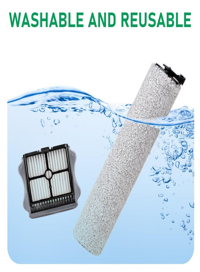 مجموعة قطع غيار وفرش بديلة وفلتر HEPA للمكنسة الكهربائية اللاسلكية الرطبة والجافة Tineco iFloor 3 و Floor One S3، تتضمن 3 فرش و3 فلاتر HEPA - Image 4