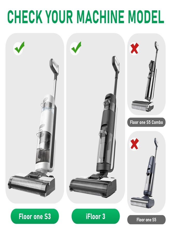 مجموعة قطع غيار وفرش بديلة وفلتر HEPA للمكنسة الكهربائية اللاسلكية الرطبة والجافة Tineco iFloor 3 و Floor One S3، تتضمن 3 فرش و3 فلاتر HEPA - Image 2