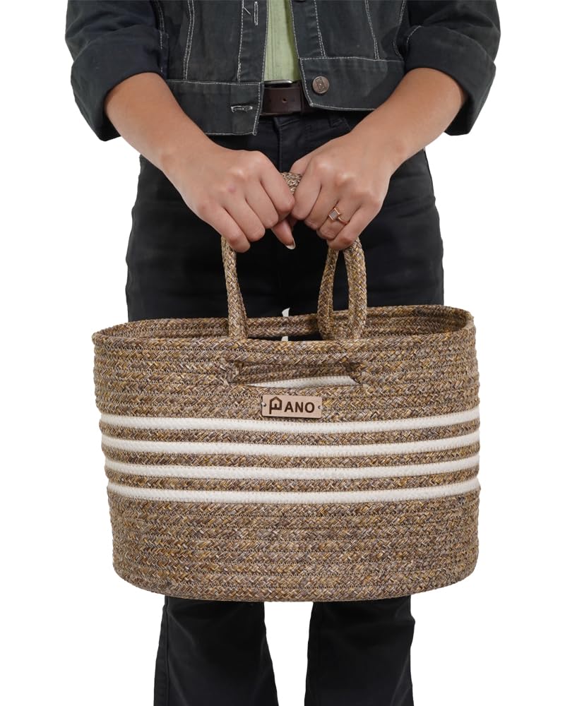 Panço Polypropylene Multipurpose Storage Tote Bag, Hand BasketELORA - Image 2