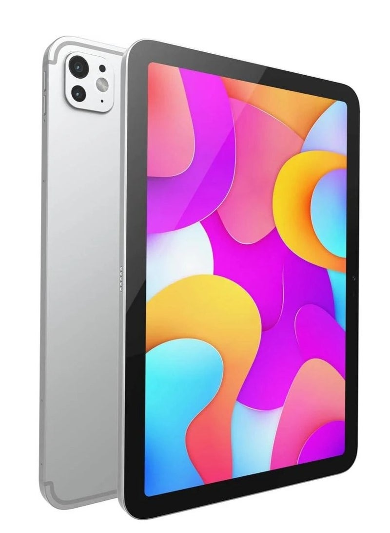 REBENUO TAB15 Ultra Tablet; 10.1-inch Screen; 8GB RAM, 512GB Storage; 13MP Camera; 6000mAh Battery; Android 14 - Silver - Image 1