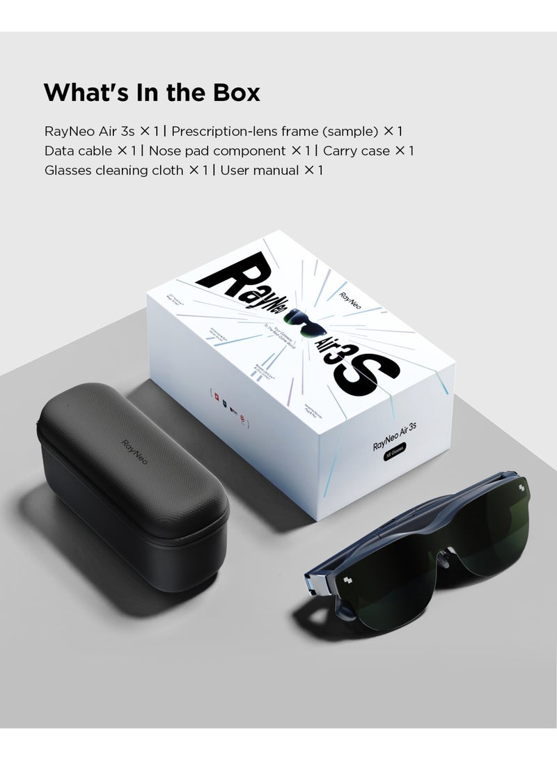راي نيو النسخة الخارجية من نظارات الواقع المعزز الذكية RayNeo Air 3S من الجيل الثالث للتلفزيون الجيبي للعرض عالي الدقة (visio) - Image 1
