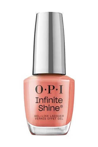 OPI Infinite Shine Megawatt Hot Sheer Dark Orange Crme Long Wear Gel Like Nail Polish Vegan Long Lasting Streak Free - Image 1